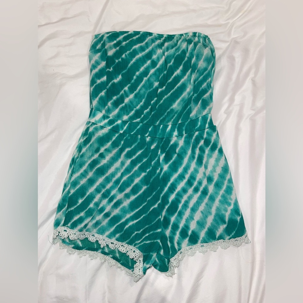 Adorable, beachy, turquoise romper!